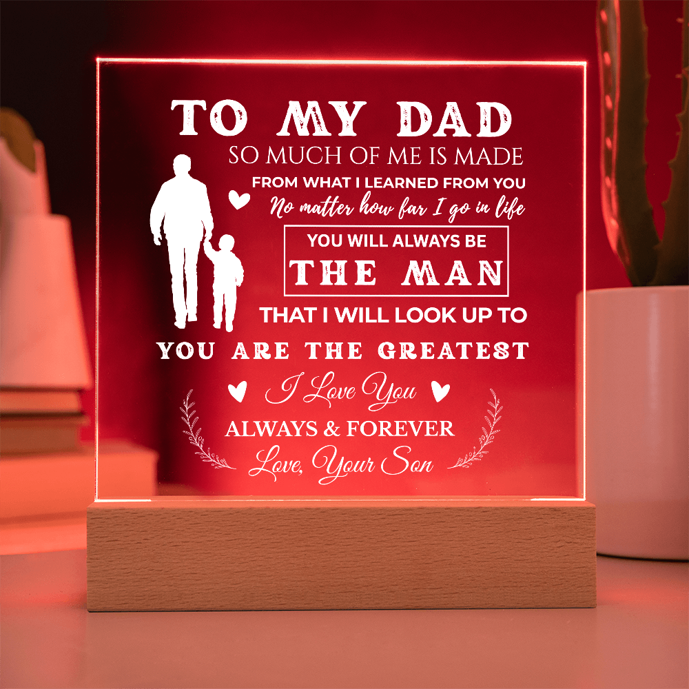 To My Dad | You Are The Greatest | Acrylic Plaque (WHT)