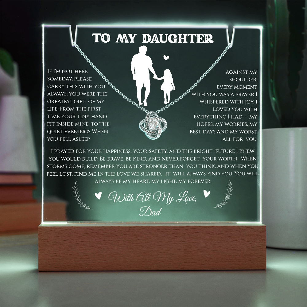 To My Daughter | My Greatest Gift | Acrylic Necklace Combo
