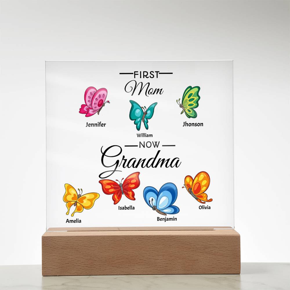 Mom To Grandma | Personalized Acrylic Square Plaque