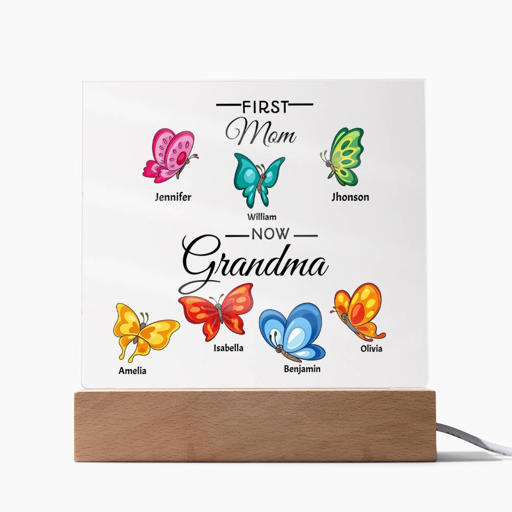 Mom To Grandma | Personalized Acrylic Square Plaque