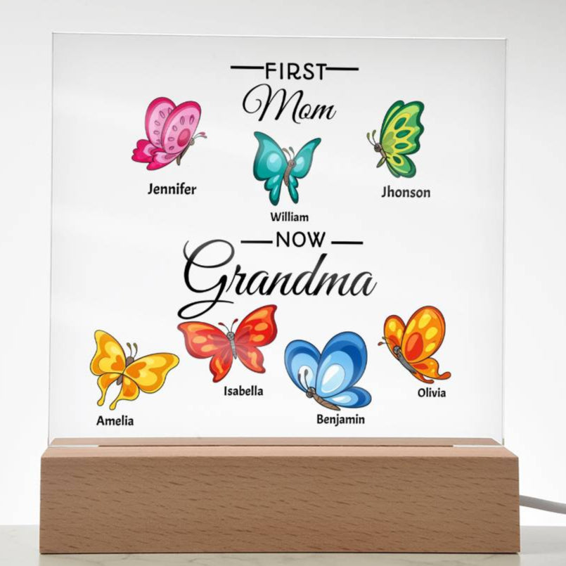 Mom To Grandma | Personalized Acrylic Square Plaque