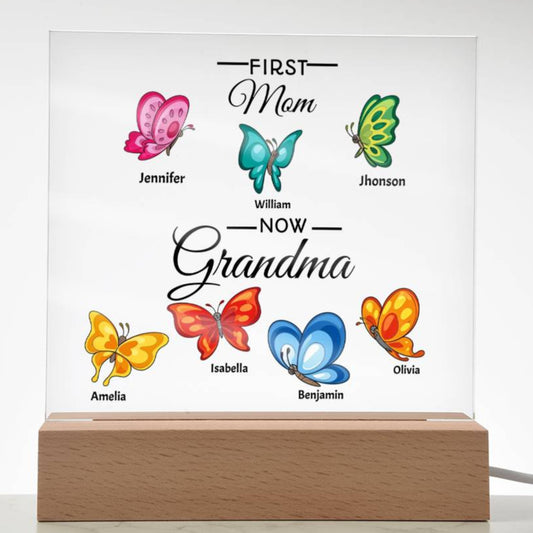 Mom To Grandma | Personalized Acrylic Square Plaque