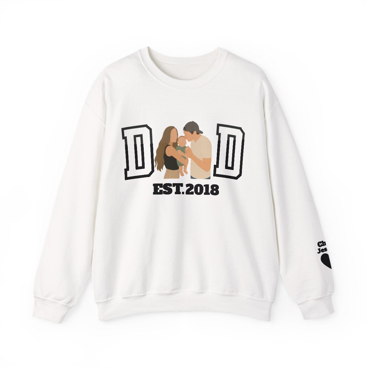 Embroidered Father and Son/Daughter Sweatshirt-Father's Day Gift