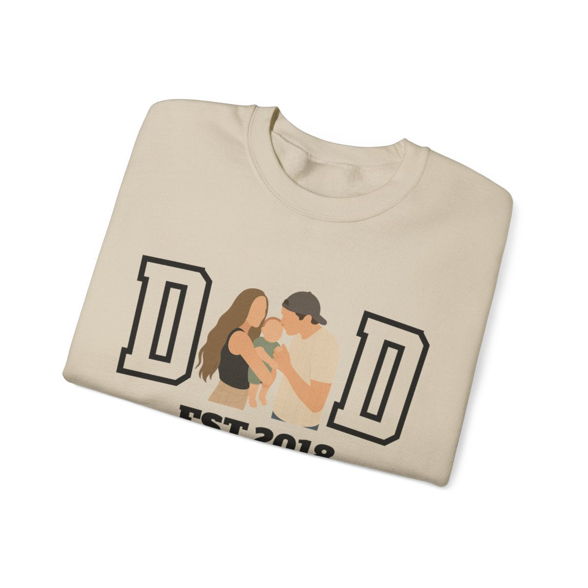 Embroidered Father and Son/Daughter Sweatshirt-Father's Day Gift