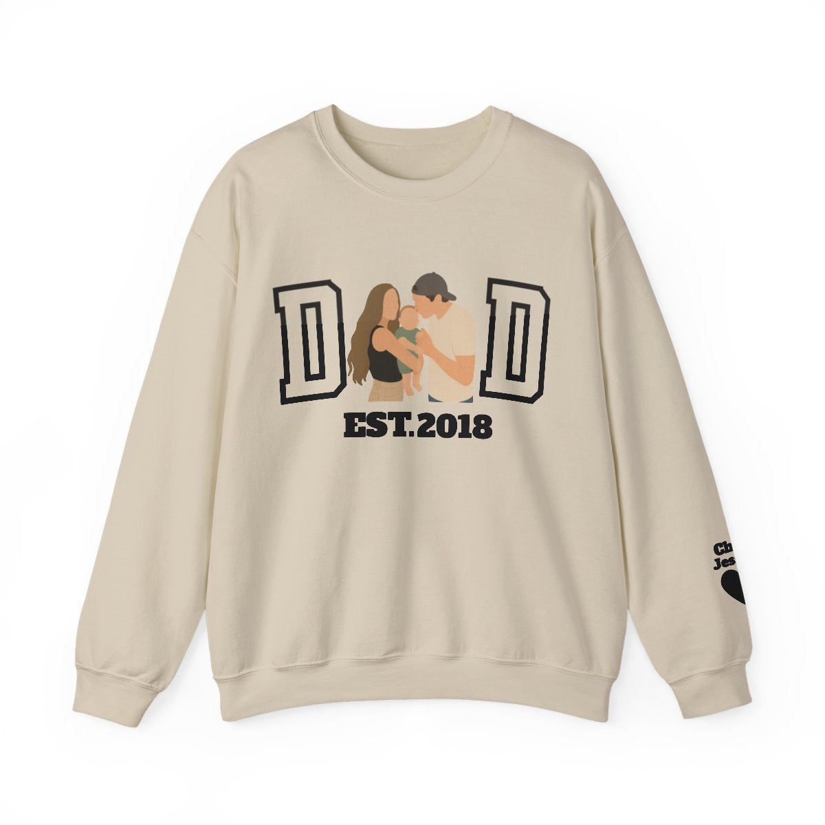 Embroidered Father and Son/Daughter Sweatshirt-Father's Day Gift