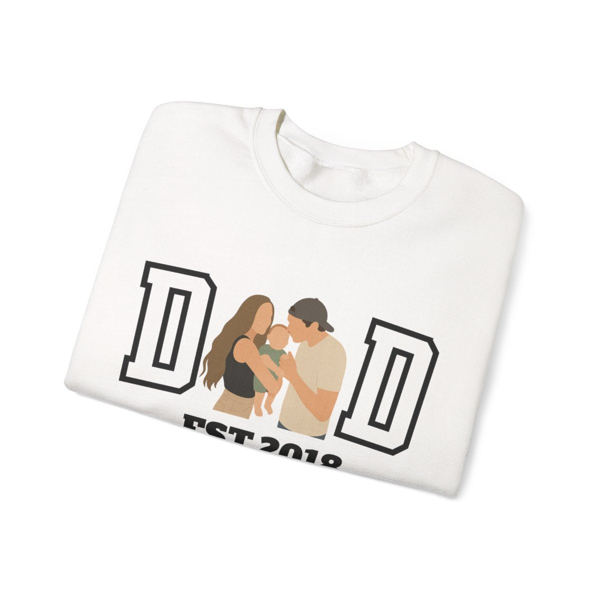 Embroidered Father and Son/Daughter Sweatshirt-Father's Day Gift