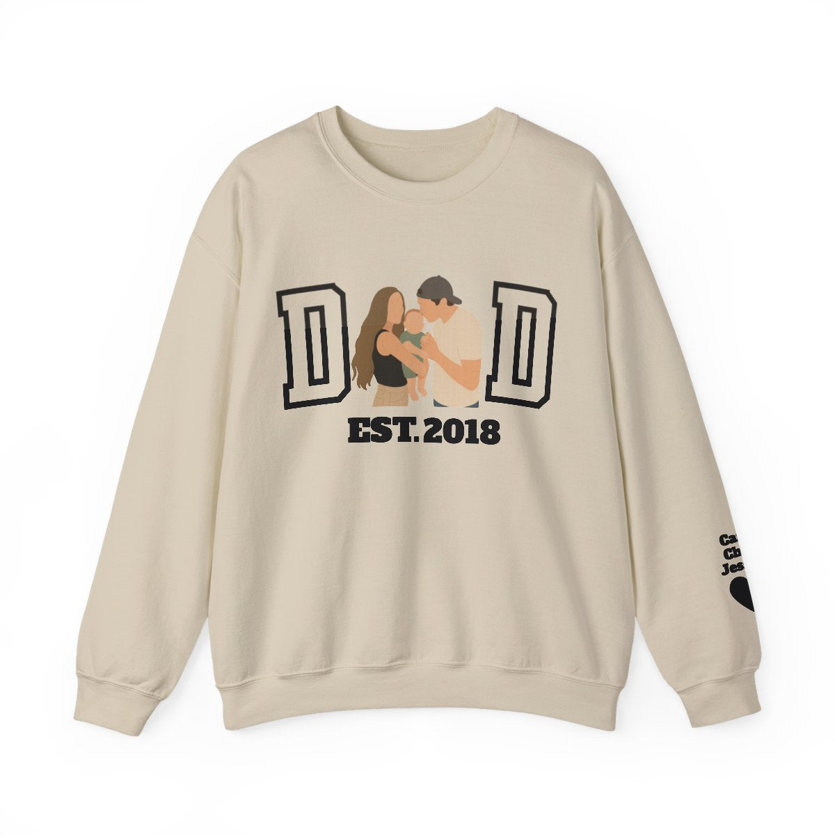 Embroidered Father and Son/Daughter Sweatshirt-Father's Day Gift