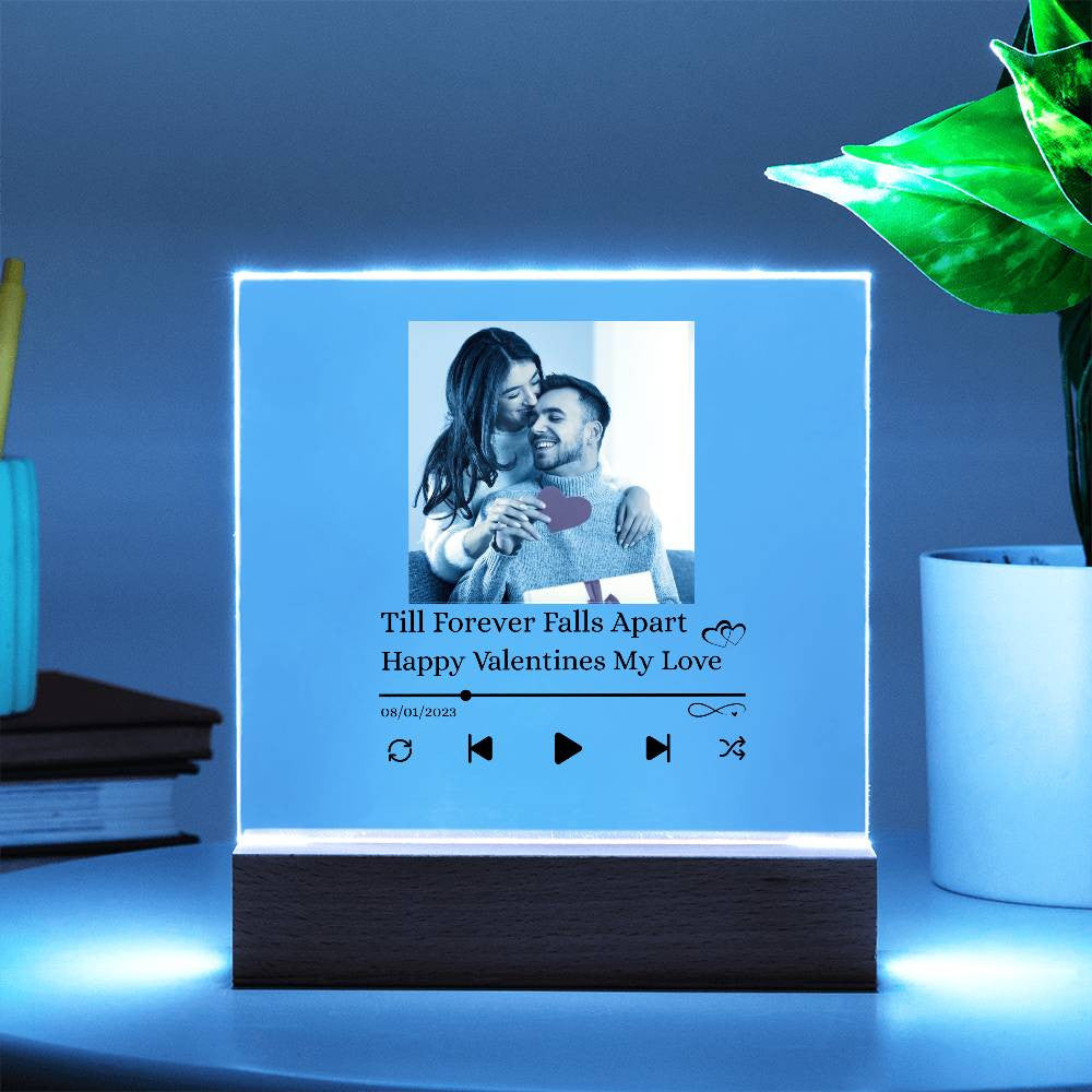 Personalized Song Acrylic Square Plaque (blk)