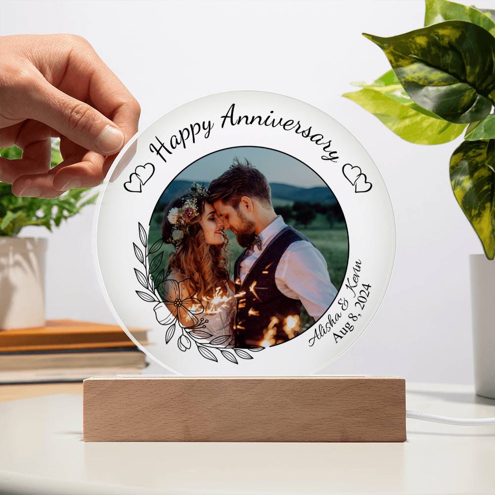 Personalized | Acrylic Circle Anniversary Plaque