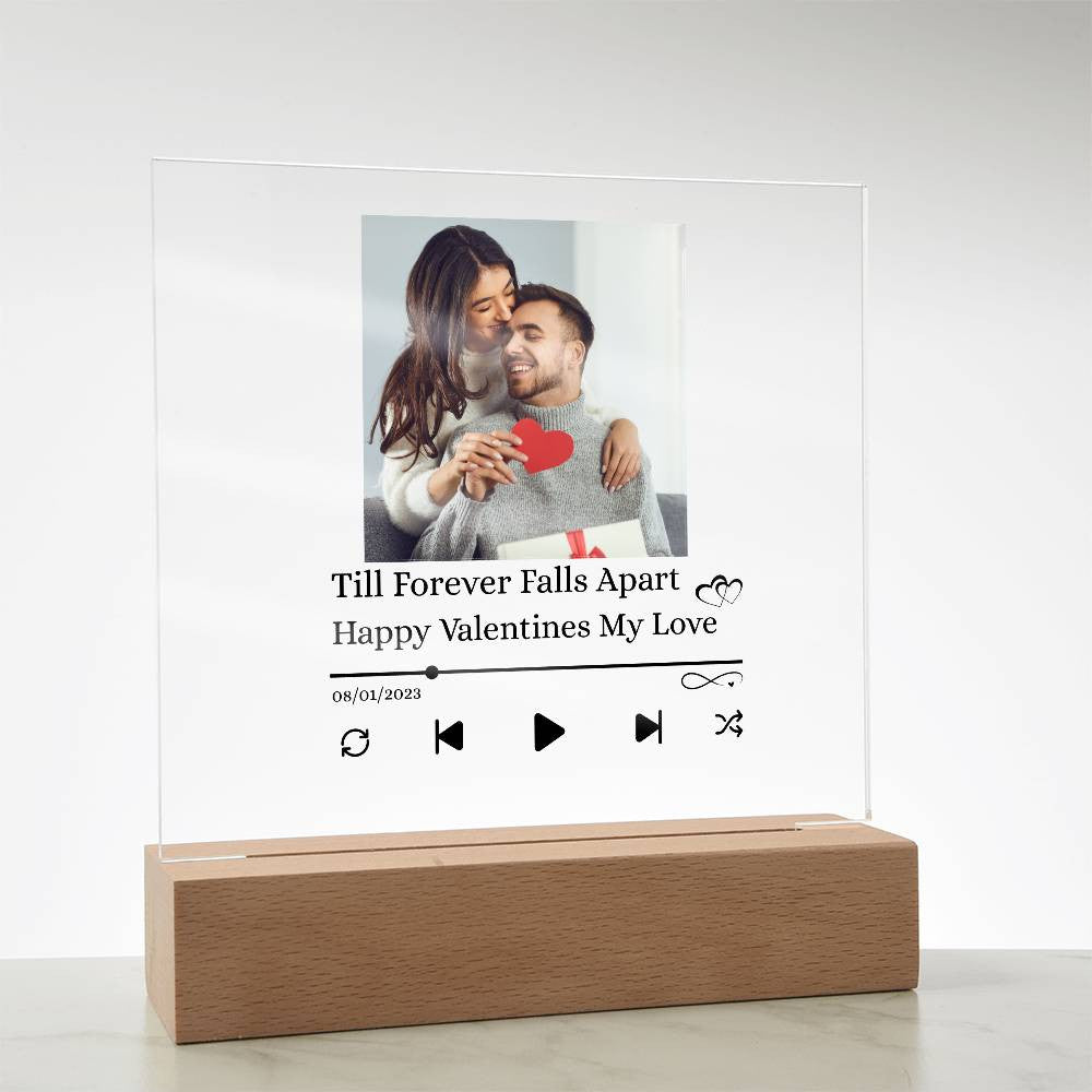 Personalized Song Acrylic Square Plaque (blk)