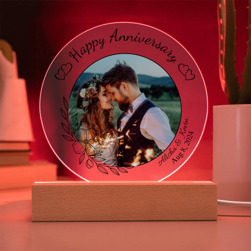 Personalized | Acrylic Circle Anniversary Plaque
