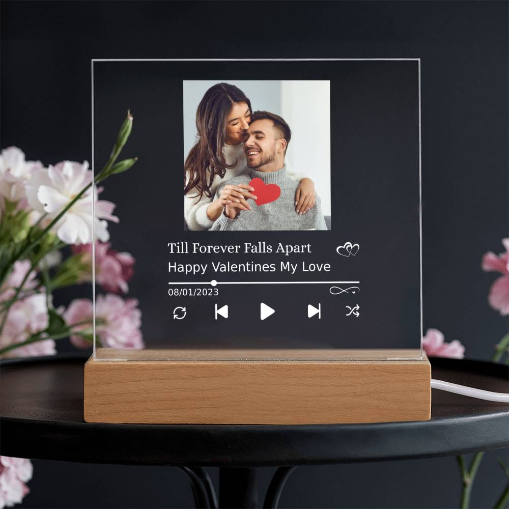 Personalized Song Acrylic Square Plaque (wht)