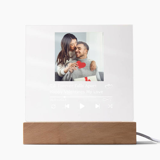 Personalized Song Acrylic Square Plaque (wht)