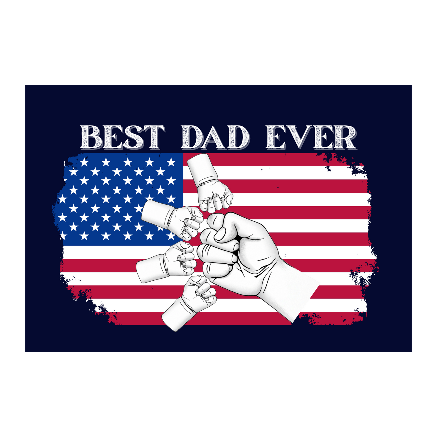 Best Dad Ever |Fist Bump Canvas | Personalized Father's Day Gift