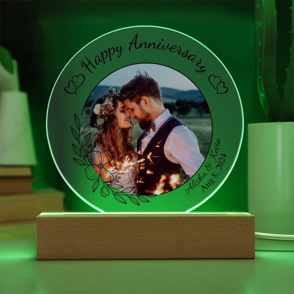 Personalized | Acrylic Circle Anniversary Plaque