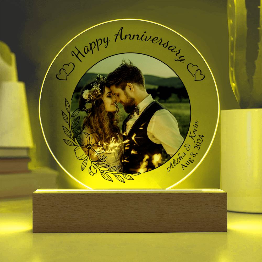 Personalized | Acrylic Circle Anniversary Plaque