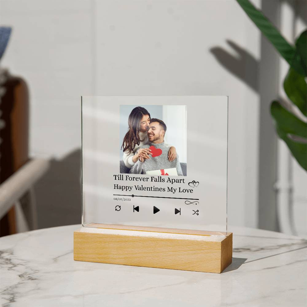 Personalized Song Acrylic Square Plaque (blk)