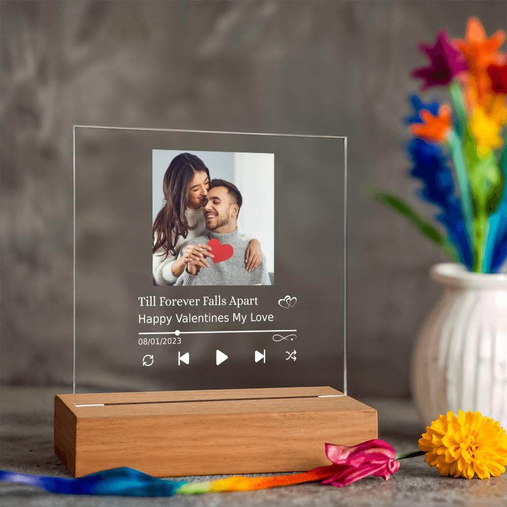 Personalized Song Acrylic Square Plaque (wht)