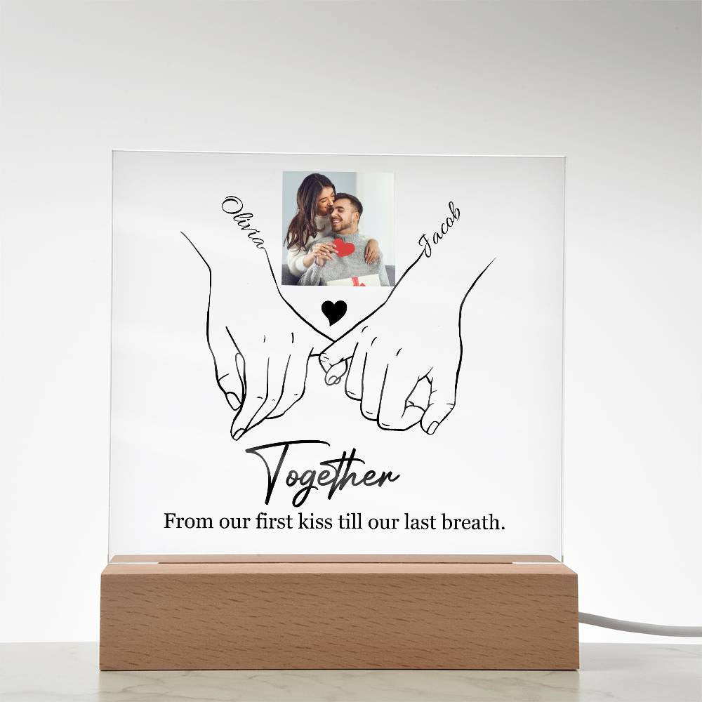 Our First Kiss | Acrylic Square Plaque