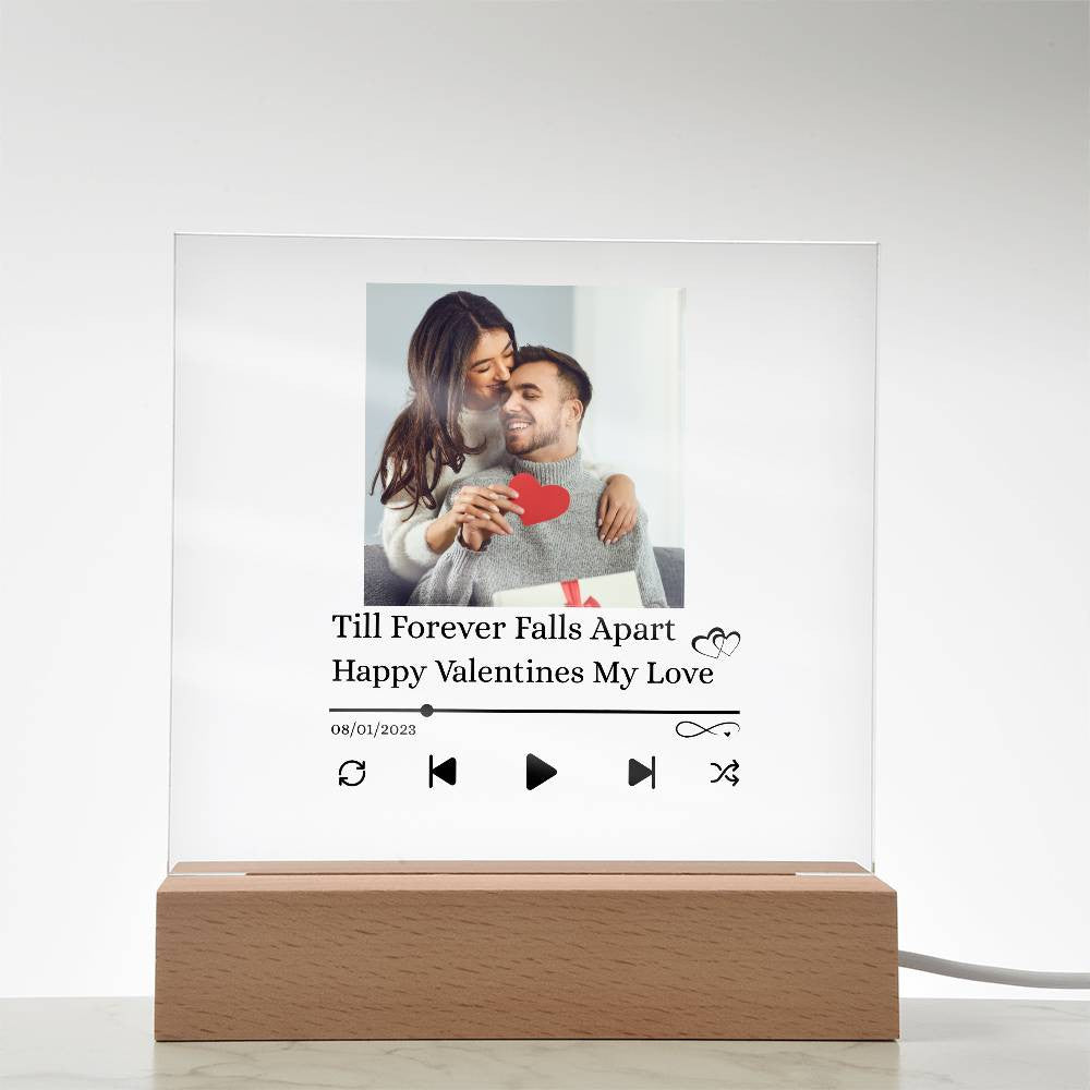 Personalized Song Acrylic Square Plaque (blk)