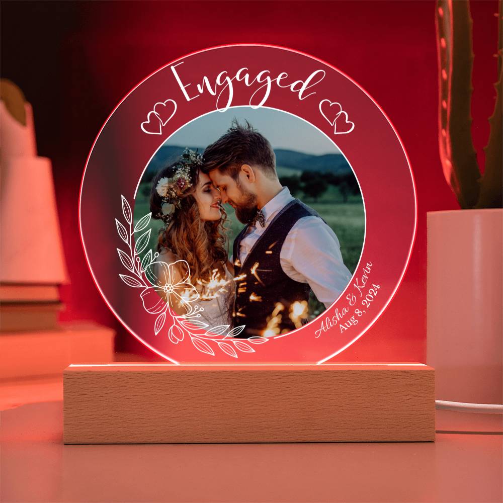 Personalized | Acrylic Circle Wedding Plaque (WHT)