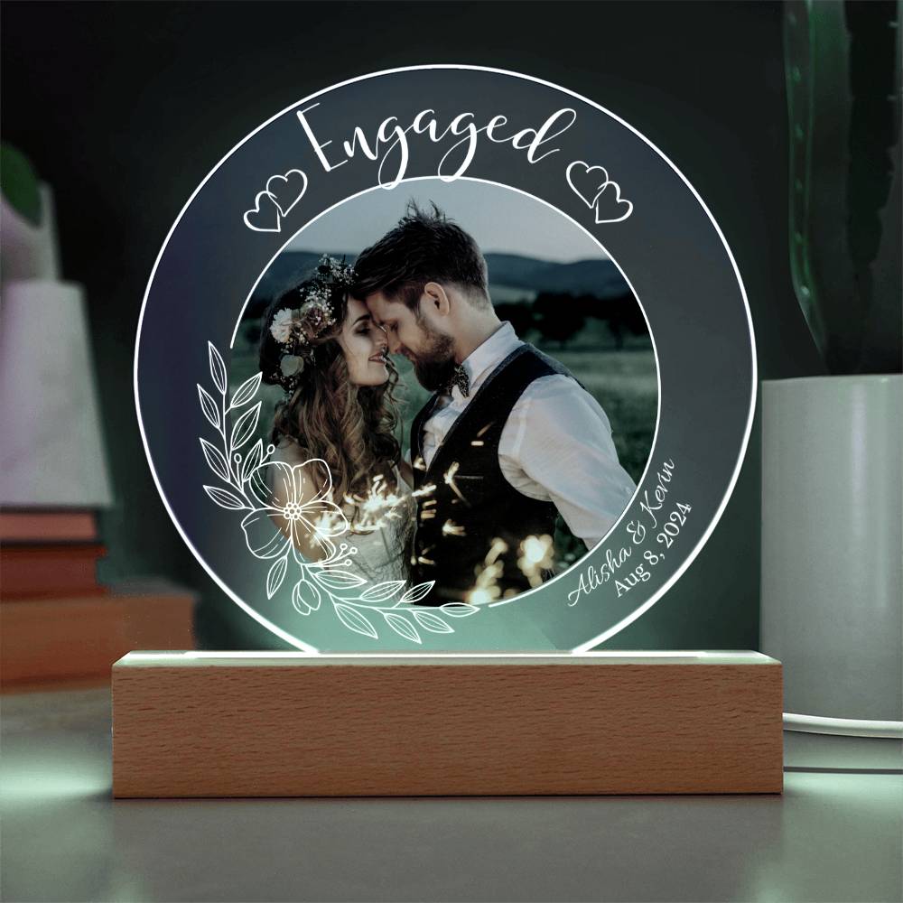 Personalized | Acrylic Circle Wedding Plaque (WHT)