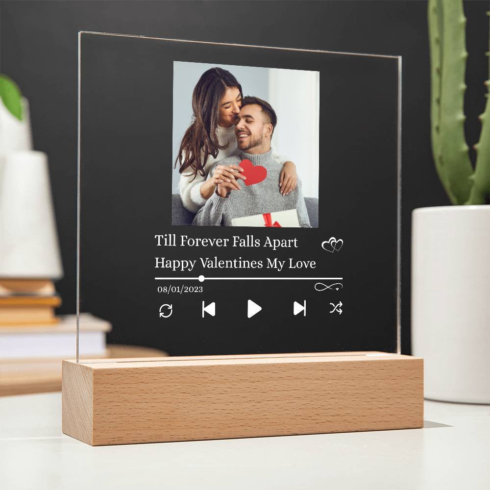 Personalized Song Acrylic Square Plaque (wht)