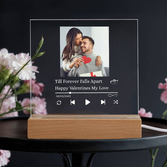 Personalized Song Acrylic Square Plaque (wht)