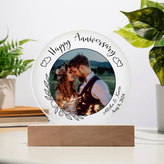 Personalized | Acrylic Circle Anniversary Plaque