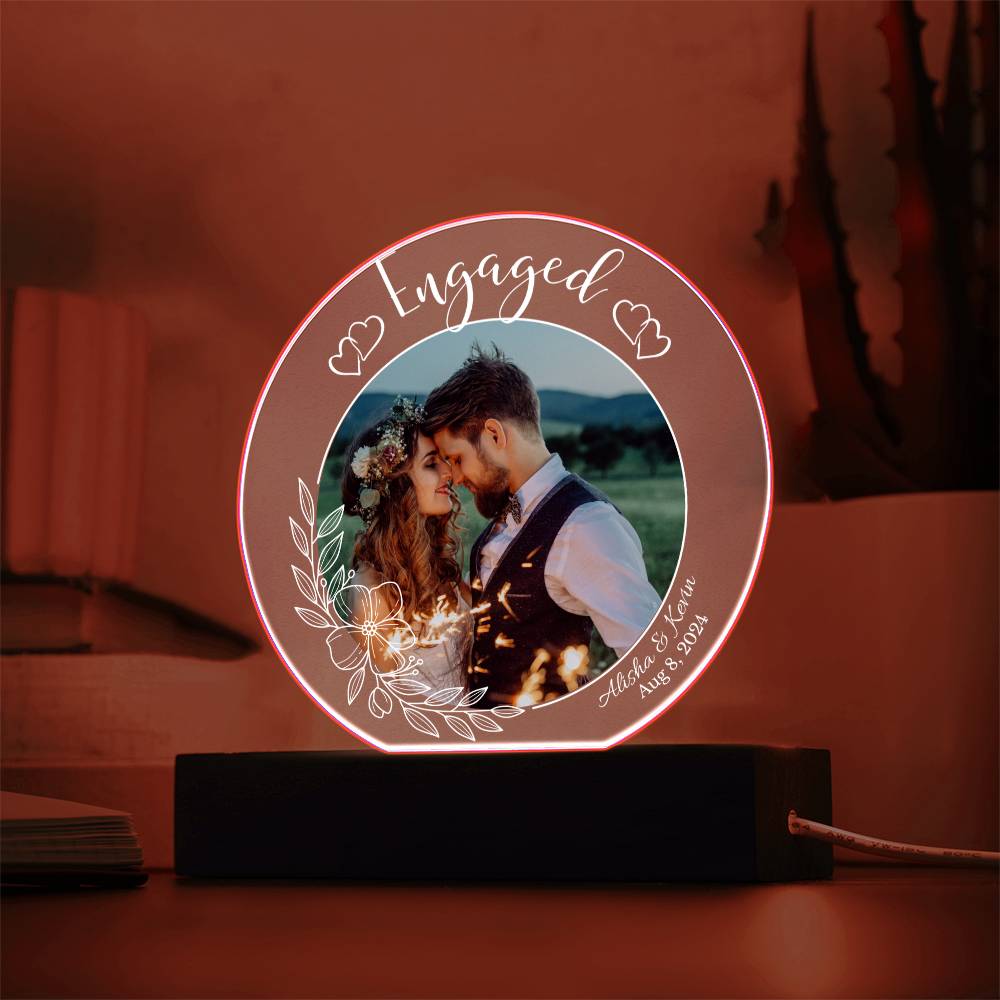 Personalized | Acrylic Circle Wedding Plaque (WHT)