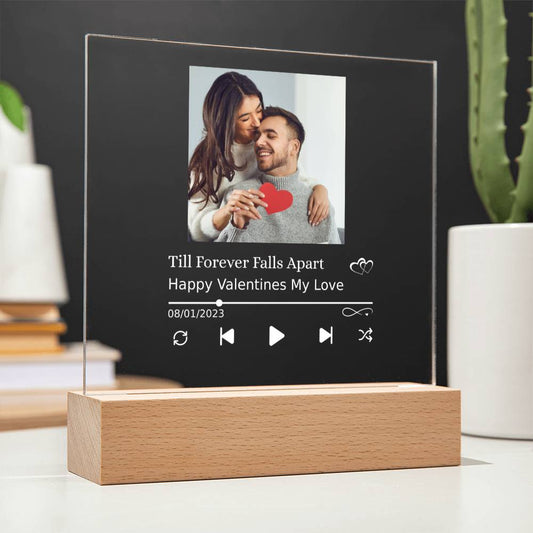 Personalized Song Acrylic Square Plaque (wht)