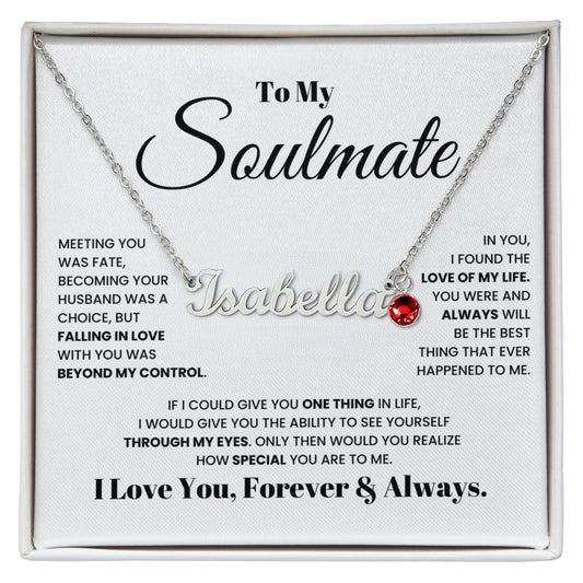 To My Soulmate | Custom name Necklace