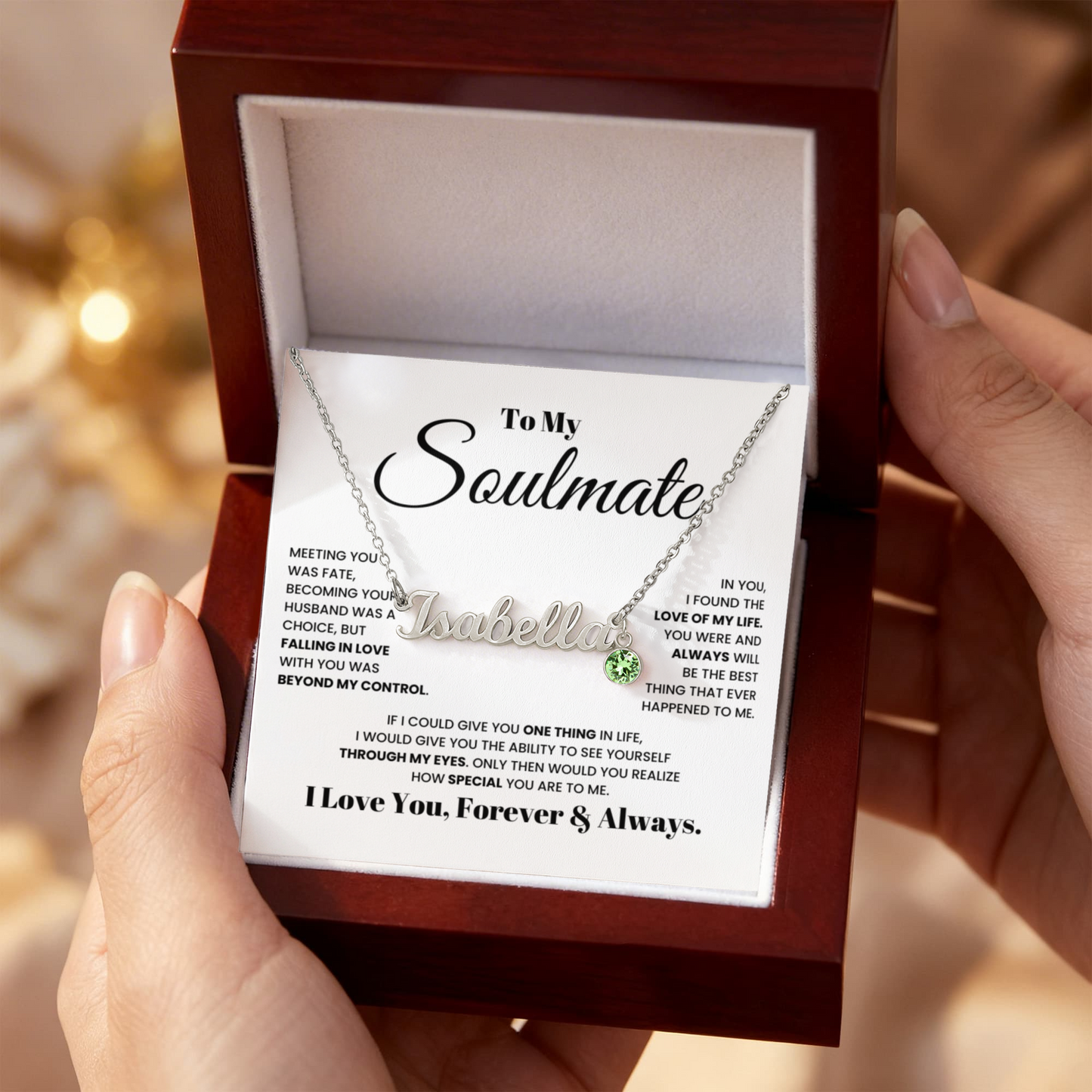 To My Soulmate | Custom name Necklace
