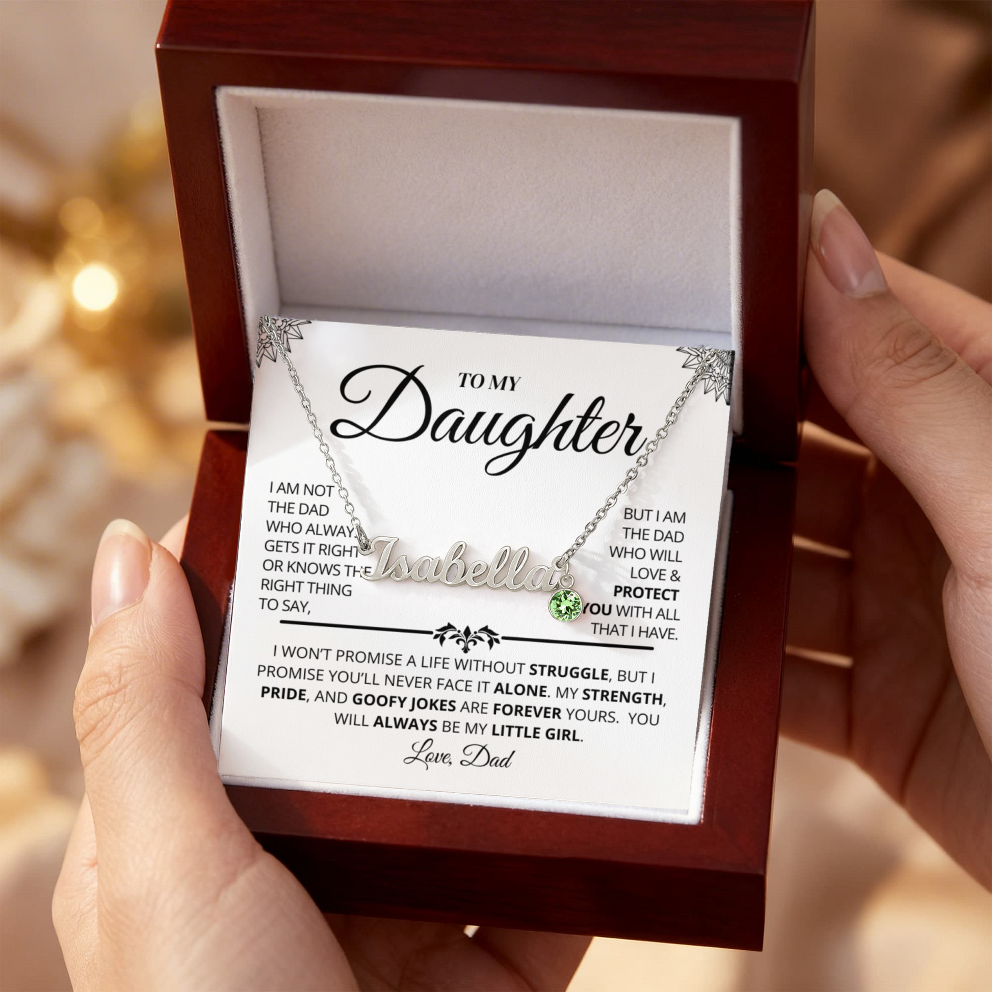Personalized jewelry gift for daughter birthday or graduation