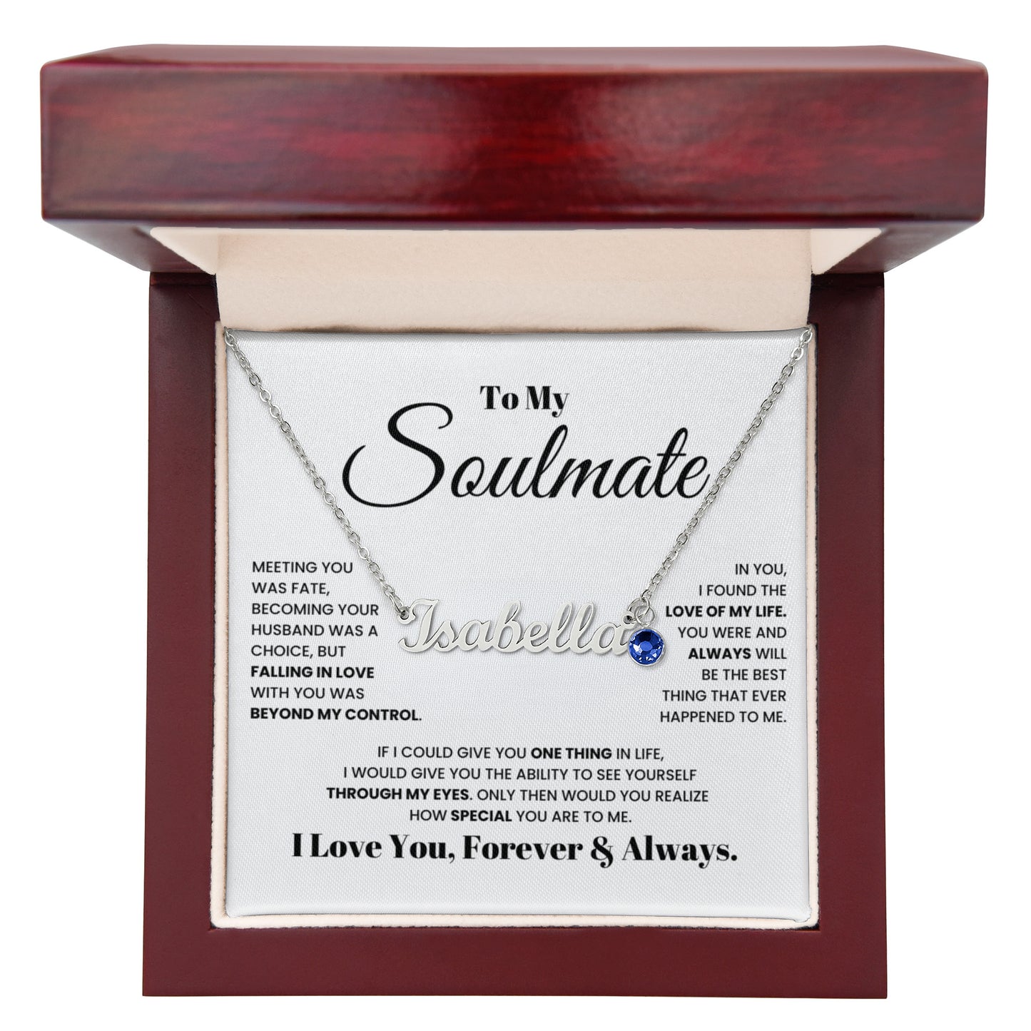 To My Soulmate | Custom name Necklace