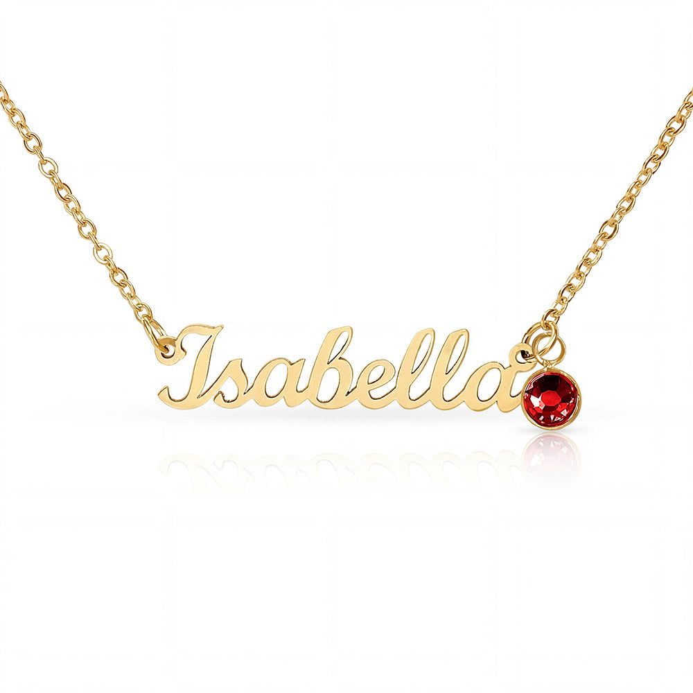 Custom Name Necklace with Birthstone for Daughter | Personalized Gift from Dad