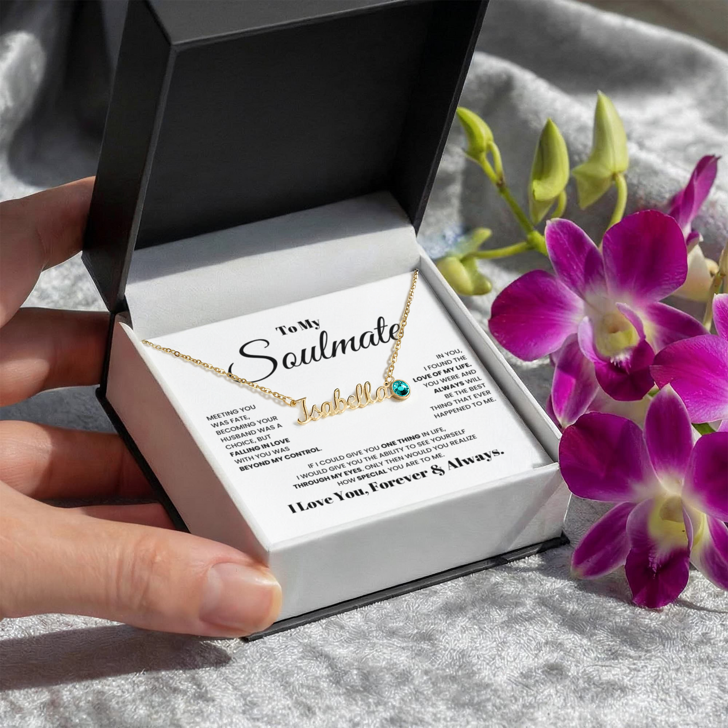 To My Soulmate | Custom name Necklace