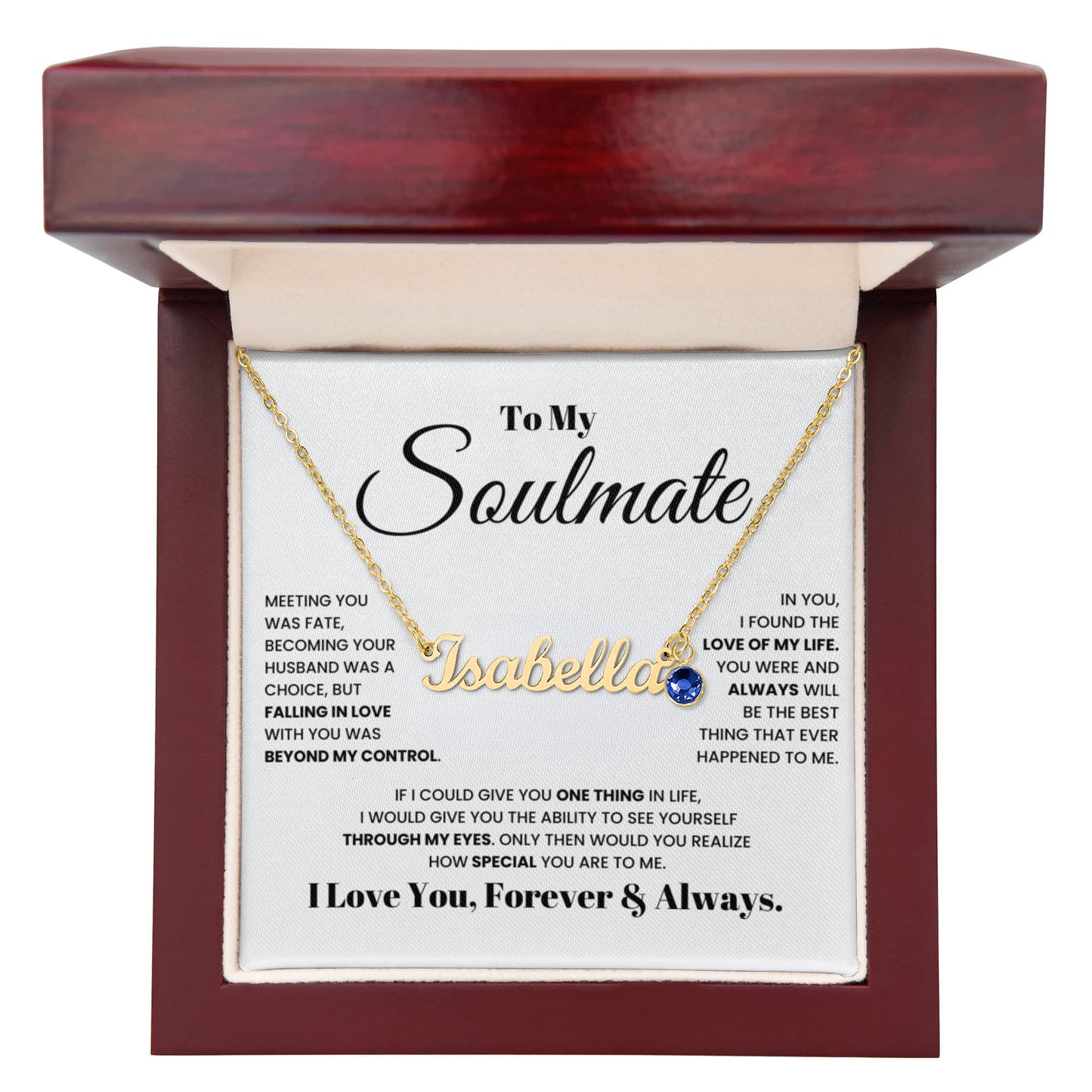 To My Soulmate | Custom name Necklace