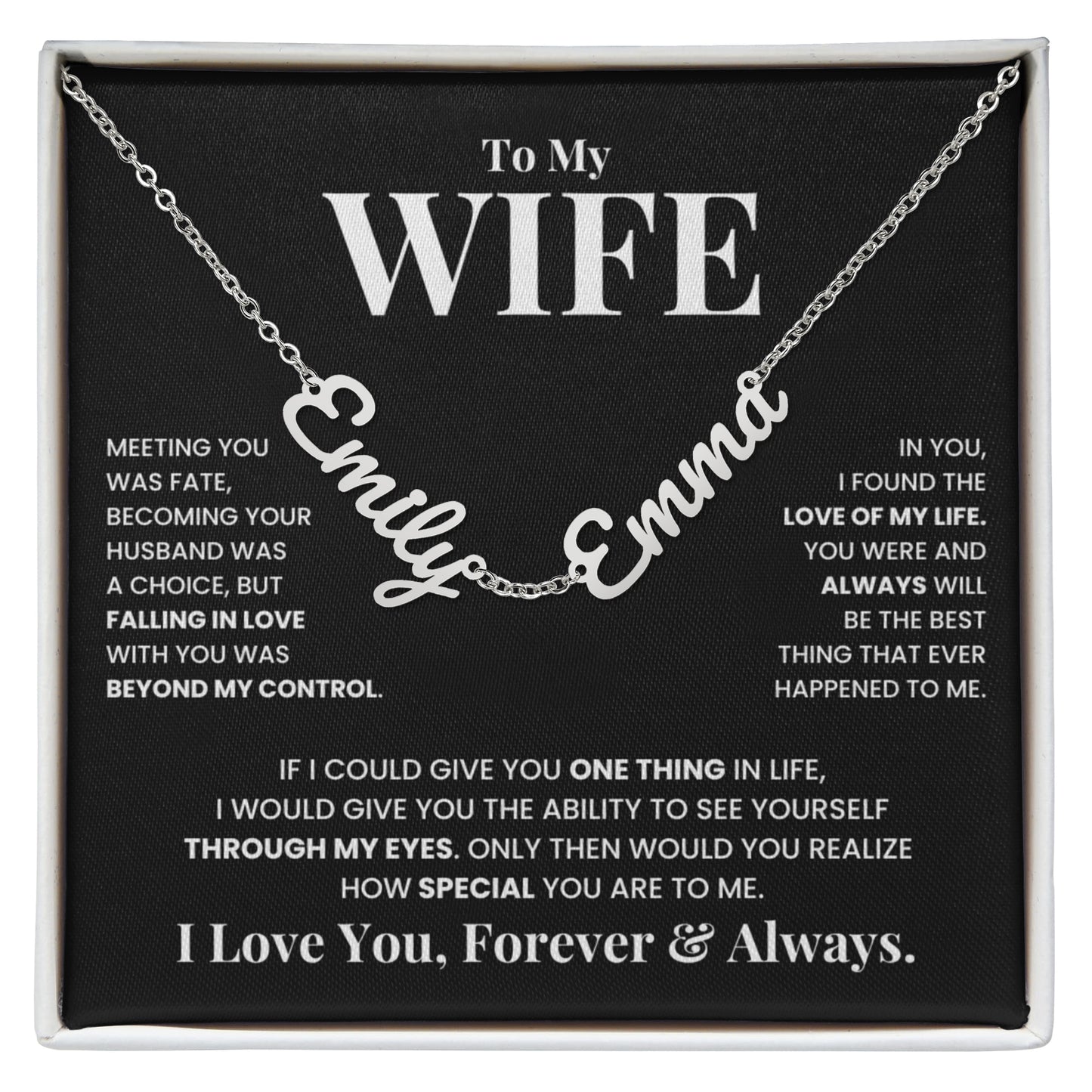 Romantic gift for wife with heartfelt message card