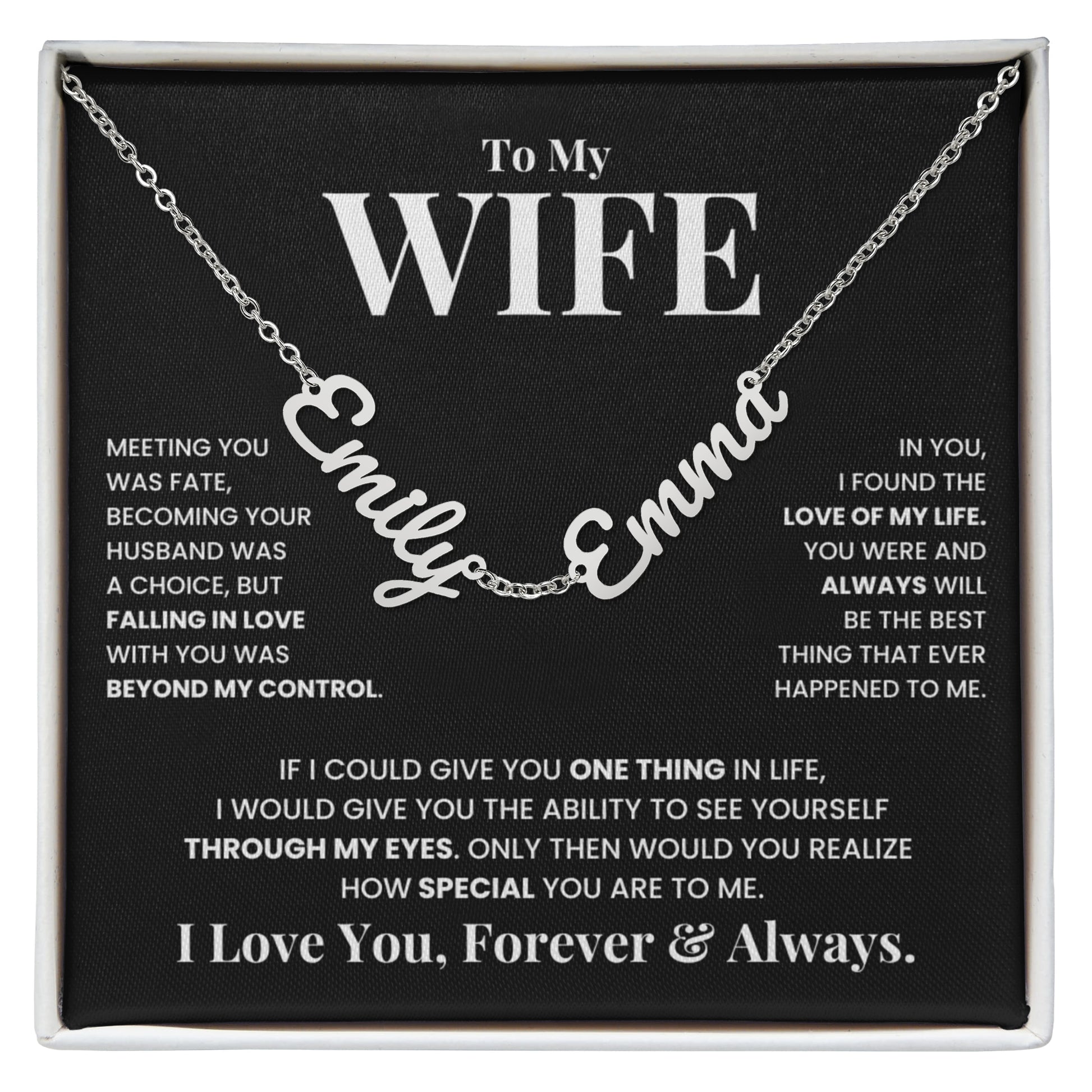 Romantic gift for wife with heartfelt message card