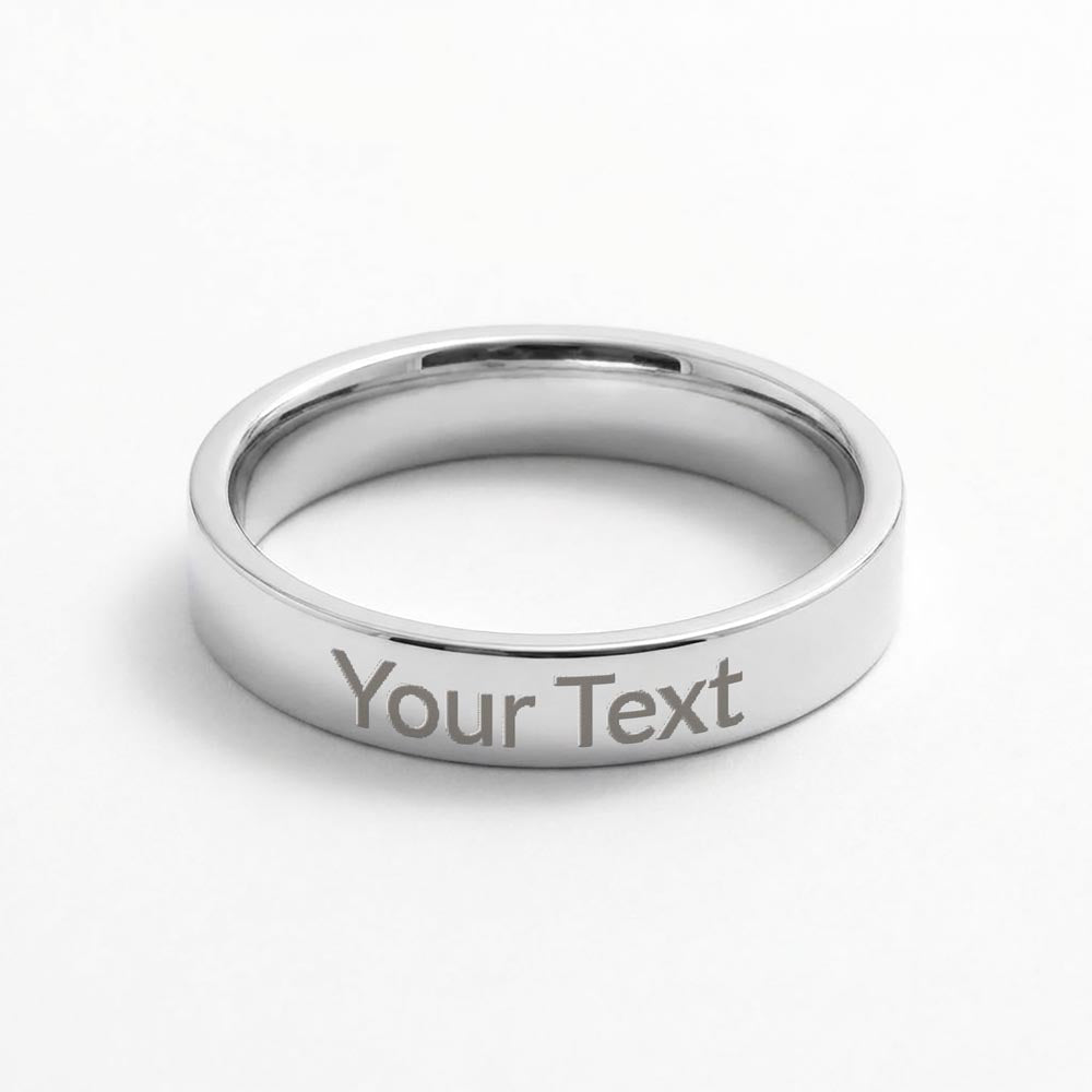 To My Beautiful Wife | Heart of Our Home | Engraved Ring (BLK TXT)
