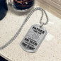 To Dad | Not always Eye To Eye | Dog Tag Necklace
