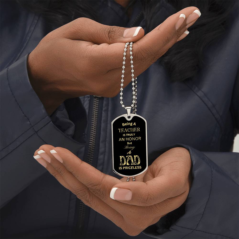 Dad | Priceless Dog Tag Necklace
