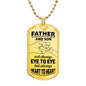 To Dad | Not always Eye To Eye | Dog Tag Necklace