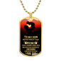 To My Son | Believe in Yourself | Dog Tag Necklace
