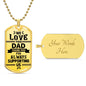 Dad | Thanks For Supporting Us | Dog Tag Necklace