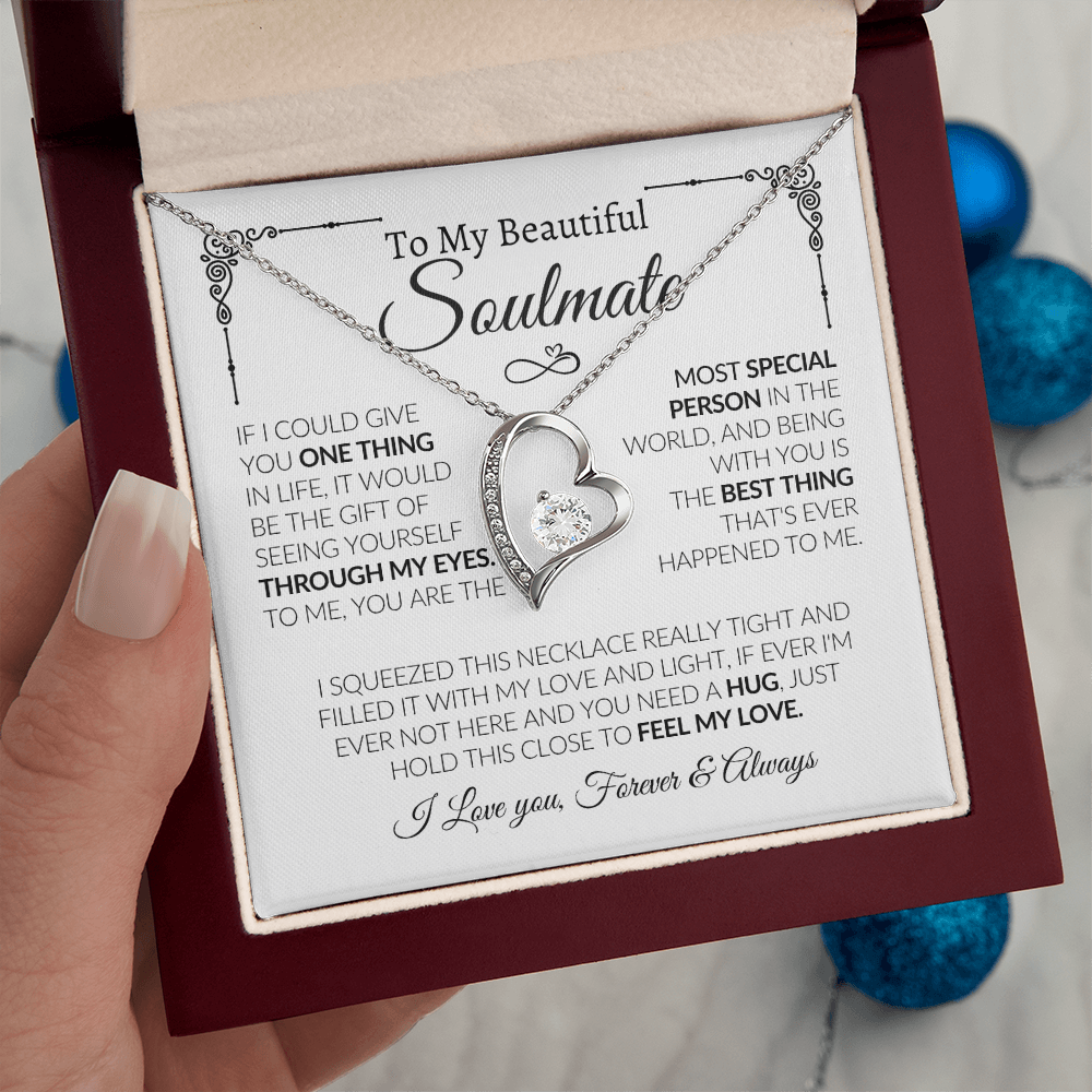 Meaningful jewelry gift with Forever Love Necklace and message card