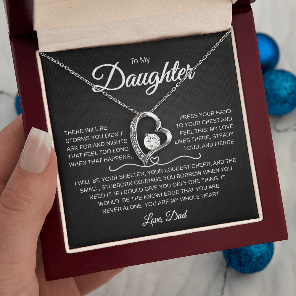 To My Daughter | You Are My Whole Heart | Forever Love Necklace