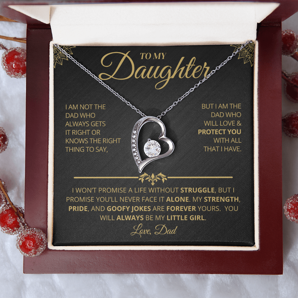 To My Daughter | Always My Little Girl | Forever Love Necklace
