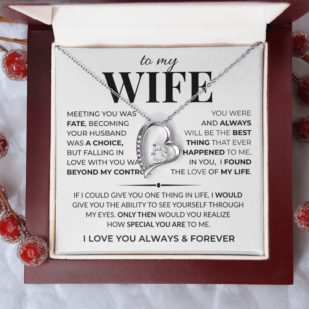 romantic keepsake necklace gift for wife from husband